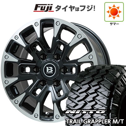 プラド/ハイラックス 夏タイヤ ホイール4本セット 265/70R17 ニットー トレイルグラップラー M/T ビッグウエイ B-LUGNAS BRD(ブラックポリッシュ/ブラッククリア) 17インチ