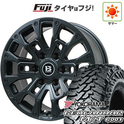 プラド/ハイラックス 夏タイヤ ホイール4本セット 265/70R17 ヨコハマ ジオランダー M/T G003 ビッグウエイ B-LUGNAS BRD(マットブラック) 17インチ