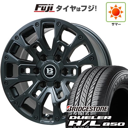 プラド/ハイラックス/トライトン(GSR) 夏タイヤ ホイール4本セット 265/65R17 ブリヂストン デューラー H/L850 ビッグウエイ B-LUGNAS BRD(マットブラック) 17インチ