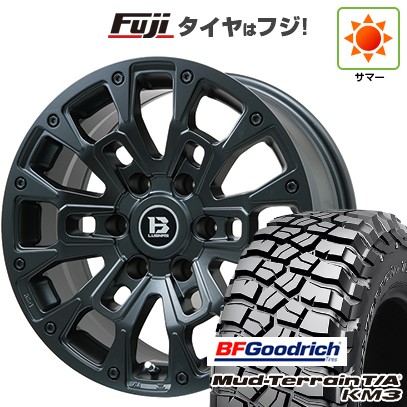 プラド/ハイラックス 夏タイヤ ホイール4本セット 265/70R17 BFグッドリッチ マッドテレーンT/A KM3 ビッグウエイ B-LUGNAS BRD(マットブラック) 17インチ