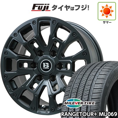 プラド/ハイラックス/トライトン(GSR) 夏タイヤ ホイール4本セット 265/65R17 ミレバー レンジツアープラスMU069(限定) ビッグウエイ B-LUGNAS BRD(マットブラック) 17インチ