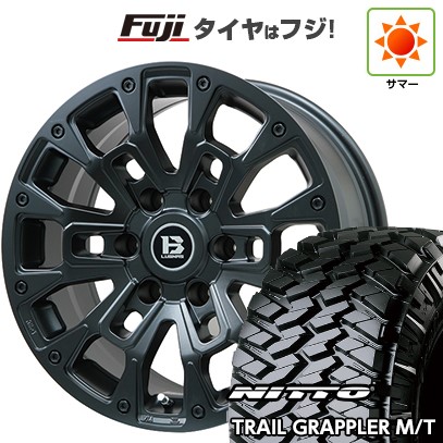 プラド/ハイラックス 夏タイヤ ホイール4本セット 265/70R17 ニットー トレイルグラップラー M/T ビッグウエイ B-LUGNAS BRD(マットブラック) 17インチ
