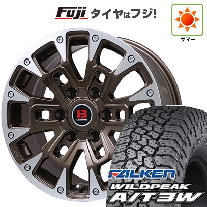 プラド/ハイラックス/トライトン(GSR) 夏タイヤ ホイール4本セット 265/65R17 ファルケン ワイルドピーク A/T3W ビッグウエイ B-LUGNAS BRD(ブロンズポリッシュ) 17インチ
