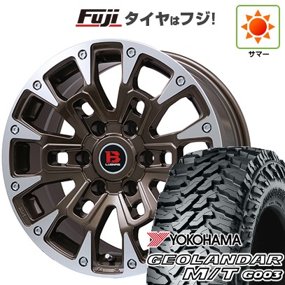 プラド/ハイラックス/トライトン(GSR) 夏タイヤ ホイール4本セット 265/65R17 ヨコハマ ジオランダー M/T G003 ビッグウエイ B-LUGNAS BRD(ブロンズポリッシュ) 17インチ