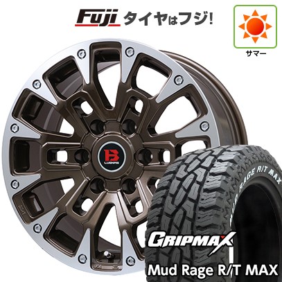 プラド/ハイラックス 夏タイヤ ホイール４本セット 265/70R17 グリップマックス マッドレイジR/T MAX RWL(限定) ビッグウエイ B-LUGNAS BRD(ブロンズポリッシュ) 17インチ