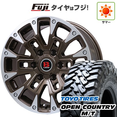 プラド/ハイラックス 夏タイヤ ホイール4本セット 265/70R17 トーヨー オープンカントリー M/T ビッグウエイ B-LUGNAS BRD(ブロンズポリッシュ) 17インチ