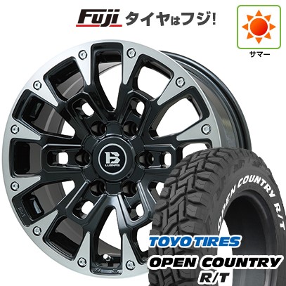 プラド/ハイラックス/トライトン 夏タイヤ ホイール4本セット 265/60R18 トーヨー オープンカントリー R/T RBL ビッグウエイ B-LUGNAS BRD(ブラックポリッシュ/ブラッククリア) 18インチ
