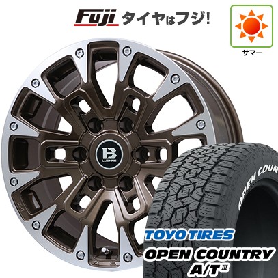 プラド/ハイラックス/トライトン 夏タイヤ ホイール4本セット 265/60R18 トーヨー オープンカントリー A/T III RWL/RBL ビッグウエイ B-LUGNAS BRD(ブロンズポリッシュ) 18インチ