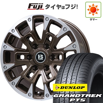 プラド/ハイラックス/トライトン 夏タイヤ ホイール4本セット 265/60R18 ダンロップ グラントレック PT5 ビッグウエイ B-LUGNAS BRD(ブロンズポリッシュ) 18インチ