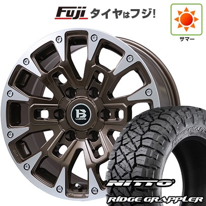 【パンク保証付き】プラド/ハイラックス/トライトン(GSR) 夏タイヤ ホイール4本セット 265/65R17 ニットー リッジグラップラー ビッグウエイ B-LUGNAS BRD(ブロンズポリッシュ) 17インチ