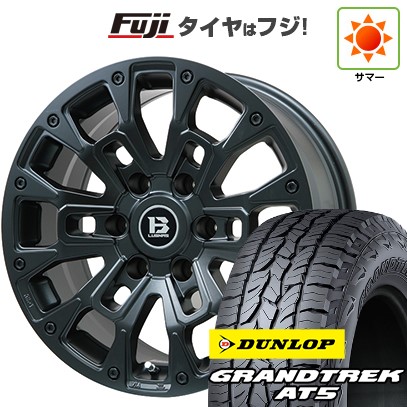 プラド/ハイラックス/トライトン(GSR) 夏タイヤ ホイール4本セット 265/65R17 ダンロップ グラントレック AT5 ビッグウエイ B-LUGNAS BRD(マットブラック) 17インチ