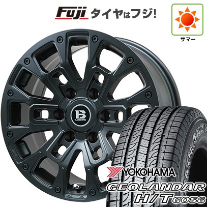 プラド/ハイラックス 夏タイヤ ホイール4本セット 265/70R17 ヨコハマ ジオランダー H/T G056 ビッグウエイ B-LUGNAS BRD(マットブラック) 17インチ