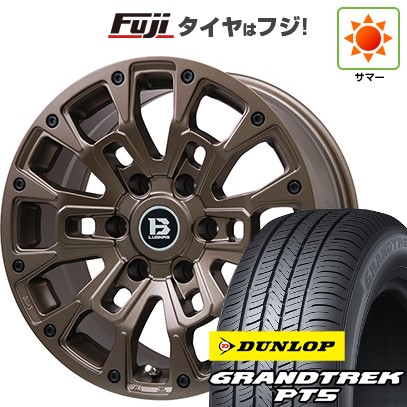 プラド/ハイラックス/トライトン(GSR) 夏タイヤ ホイール4本セット 265/65R17 ダンロップ グラントレック PT5 ビッグウエイ B-LUGNAS BRD(マットブロンズ) 17インチ