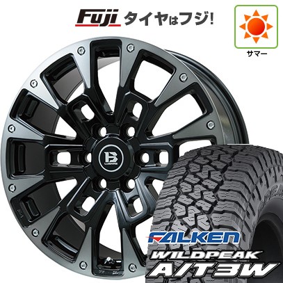 プラド 夏タイヤ ホイール4本セット 275/55R20 ファルケン ワイルドピーク A/T3W ビッグウエイ B-LUGNAS BRD(ブラックポリッシュ/ブラッククリア) 20インチ