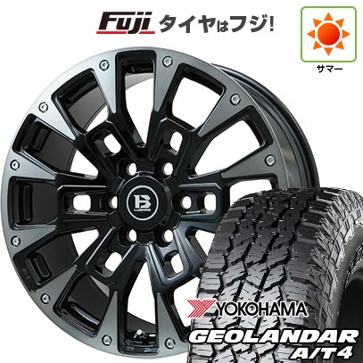 プラド 夏タイヤ ホイール4本セット 275/55R20 ヨコハマ ジオランダー A/T4 G018 RBL ビッグウエイ B-LUGNAS BRD(ブラックポリッシュ/ブラッククリア) 20インチ