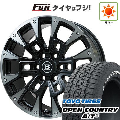 プラド/トライトン(GSR) 夏タイヤ ホイール4本セット 265/50R20 トーヨー オープンカントリー A/T III RWL/RBL ビッグウエイ B-LUGNAS BRD(ブラックポリッシュ/ブラッククリア) 20インチ