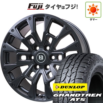 プラド 夏タイヤ ホイール４本セット 275/55R20 ダンロップ グラントレック AT5 ビッグウエイ B-LUGNAS BRD(マットブラック) 20インチ