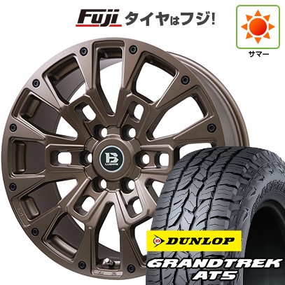 プラド 夏タイヤ ホイール4本セット 275/55R20 ダンロップ グラントレック AT5 ビッグウエイ B-LUGNAS BRD(マットブロンズ) 20インチ