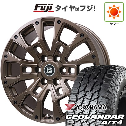 プラド 夏タイヤ ホイール4本セット 275/55R20 ヨコハマ ジオランダー A/T4 G018 RBL ビッグウエイ B-LUGNAS BRD(マットブロンズ) 20インチ