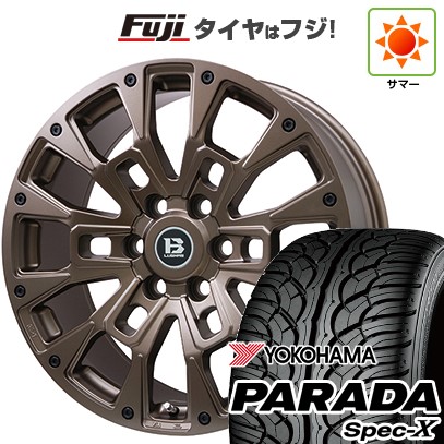 プラド 夏タイヤ ホイール4本セット 275/55R20 ヨコハマ PARADA Spec-X ビッグウエイ B-LUGNAS BRD(マットブロンズ) 20インチ