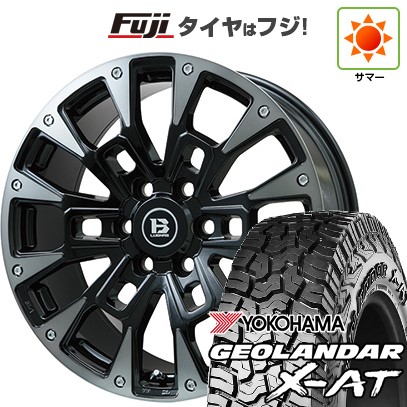 プラド 夏タイヤ ホイール4本セット 275/55R20 ヨコハマ ジオランダー X-AT G016 ビッグウエイ B-LUGNAS BRD(ブラックポリッシュ/ブラッククリア) 20インチ