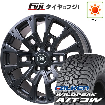 プラド 夏タイヤ ホイール4本セット 275/55R20 ファルケン ワイルドピーク A/T3W ビッグウエイ B-LUGNAS BRD(マットブラック) 20インチ