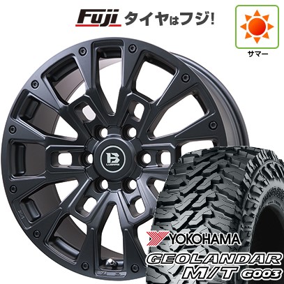 プラド 夏タイヤ ホイール4本セット 275/55R20 ヨコハマ ジオランダー M/T G003 ビッグウエイ B-LUGNAS BRD(マットブラック) 20インチ