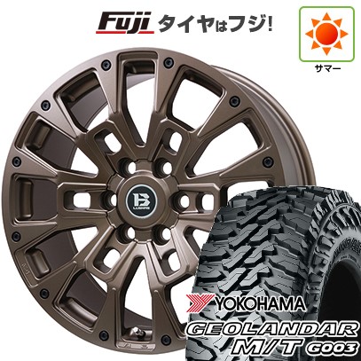 プラド 夏タイヤ ホイール4本セット 275/55R20 ヨコハマ ジオランダー M/T G003 ビッグウエイ B-LUGNAS BRD(マットブロンズ) 20インチ