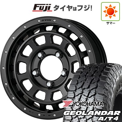 ジムニー 夏タイヤ ホイール4本セット 185/85R16 ヨコハマ ジオランダー A/T4 G018 WL/RBL WORK ワーク クラッグ ティーグラビック SHADOW EDITION 16インチ