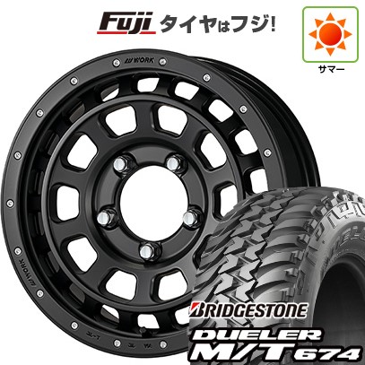 ジムニー 夏タイヤ ホイール4本セット 185/85R16 ブリヂストン デューラー M/T674 WORK ワーク クラッグ ティーグラビック SHADOW EDITION 16インチ