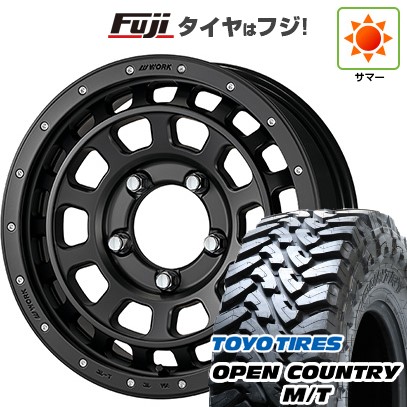 ジムニー 夏タイヤ ホイール4本セット 195/80R16 トーヨー オープンカントリー M/T WORK ワーク クラッグ ティーグラビック SHADOW EDITION 16インチ
