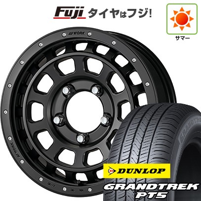 ジムニー 夏タイヤ ホイール4本セット 175/80R16 ダンロップ グラントレック PT5 WORK ワーク クラッグ ティーグラビック SHADOW EDITION 16インチ
