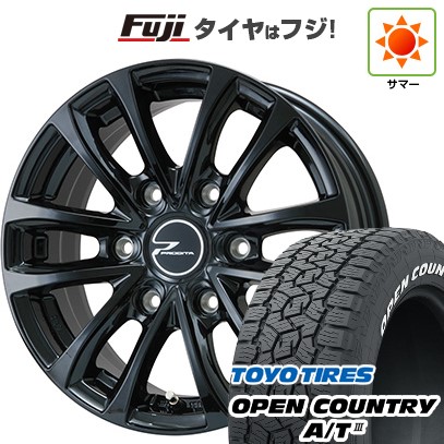 【新品】ハイエース200系 夏タイヤ ホイール4本セット 195/80R15 107/105N トーヨー オープンカントリー A/T III RWL/RBL ウェッズ ウェッズアドベンチャー プロディータ HC グロスブラック【限定】 15インチ