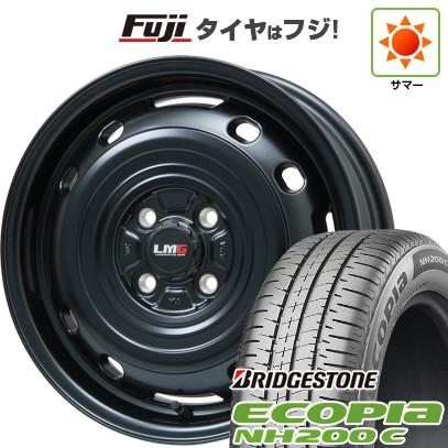 【新品 軽自動車】N-BOX タント スペーシア 夏タイヤ ホイール4本セット 165/55R15 ブリヂストン エコピア NH200 C レアマイスター LMG OFF-STYLE 2 (マットブラック) 15インチ