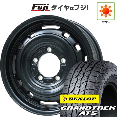 【新品】ジムニー 夏タイヤ ホイール4本セット 175/80R16 ダンロップ グラントレック AT5 レアマイスター LMG OFF-STYLE 2 (マットブラック) 16インチ
