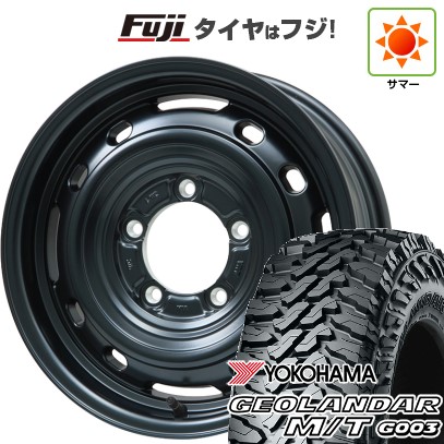 【新品】ジムニー 夏タイヤ ホイール4本セット 195R16C 104/102Q ヨコハマ ジオランダー M/T G003 レアマイスター LMG OFF-STYLE 2 (マットブラック) 16インチ