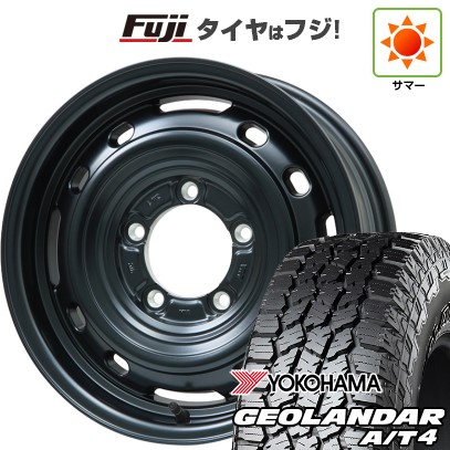 【新品】ジムニー 夏タイヤ ホイール４本セット 185/85R16 ヨコハマ ジオランダー A/T4 G018 WL/RBL レアマイスター LMG OFF-STYLE 2 (マットブラック) 16インチ