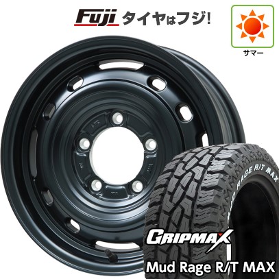 【新品】ジムニー 夏タイヤ ホイール4本セット 185/85R16 グリップマックス マッドレイジR/T MAX RWL(限定) レアマイスター LMG OFF-STYLE 2 (マットブラック) 16インチ