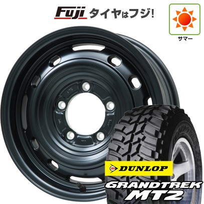 【新品】ジムニー 夏タイヤ ホイール4本セット 195/80R16 ダンロップ グラントレック MT2 レアマイスター LMG OFF-STYLE 2 (マットブラック) 16インチ