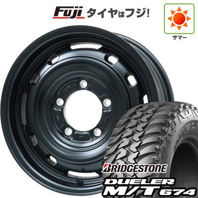 【新品】ジムニー 夏タイヤ ホイール4本セット 185/85R16 ブリヂストン デューラー M/T674 レアマイスター LMG OFF-STYLE 2 (マットブラック) 16インチ