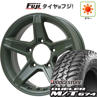 ジムニー 夏タイヤ ホイール4本セット 185/85R16 ブリヂストン デューラー M/T674 プレミックス エステラ(オリーブグリーン) 16インチ