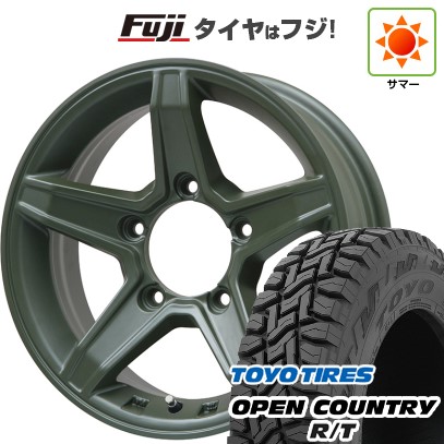 ジムニーシエラ/ジムニーノマド 夏タイヤ ホイール4本セット 195/80R15 トーヨー オープンカントリー R/T RBL プレミックス エステラ(オリーブグリーン) 15インチ