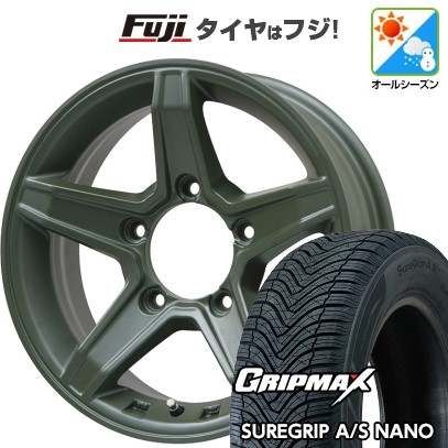 ジムニー オールシーズンタイヤ ホイール4本セット 175/80R16 グリップマックス シュアグリップ オールシーズン ナノ(限定) プレミックス エステラ(オリーブグリーン) 16インチ