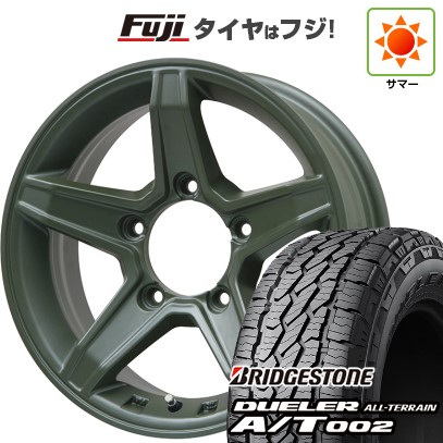 ジムニー 夏タイヤ ホイール4本セット 175/80R16 ブリヂストン デューラー A/T002 RBL プレミックス エステラ(オリーブグリーン) 16インチ