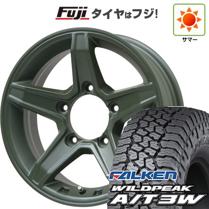 ジムニー 夏タイヤ ホイール4本セット 175/80R16 ファルケン ワイルドピーク A/T3W プレミックス エステラ(オリーブグリーン) 16インチ