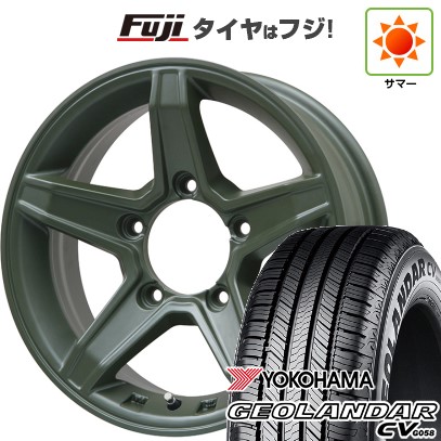 ジムニーシエラ/ジムニーノマド 夏タイヤ ホイール4本セット 195/80R15 ヨコハマ ジオランダー CV G058 プレミックス エステラ(オリーブグリーン) 15インチ