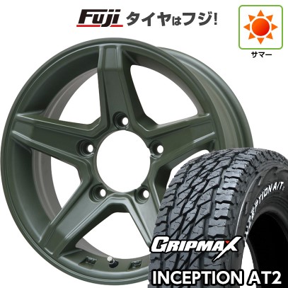 ジムニー 夏タイヤ ホイール4本セット 175/80R16 グリップマックス インセプション A/TII RWL(限定) プレミックス エステラ(オリーブグリーン) 16インチ