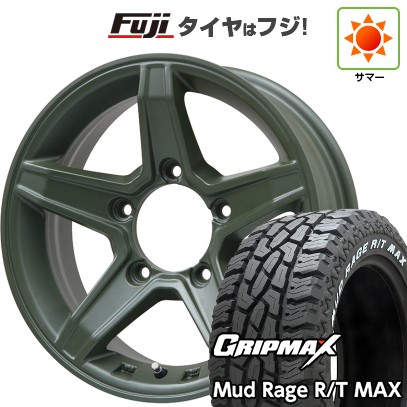 ジムニー 夏タイヤ ホイール4本セット 185/85R16 グリップマックス マッドレイジR/T MAX RWL(限定) プレミックス エステラ(オリーブグリーン) 16インチ