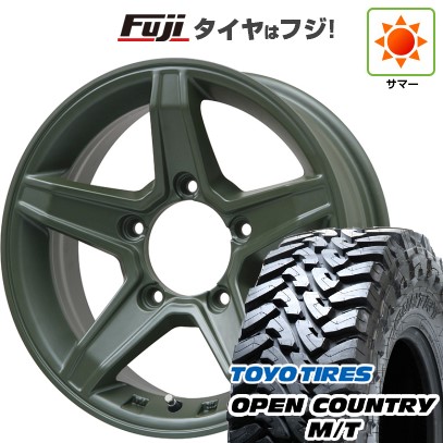 ジムニー 夏タイヤ ホイール4本セット 195/80R16 トーヨー オープンカントリー M/T プレミックス エステラ(オリーブグリーン) 16インチ