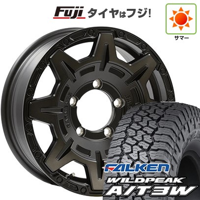 【新品】ジムニー 夏タイヤ ホイール4本セット 175/80R16 ファルケン ワイルドピーク A/T3W ウェッズ クロスオーバーガーメンツ Style M 16インチ